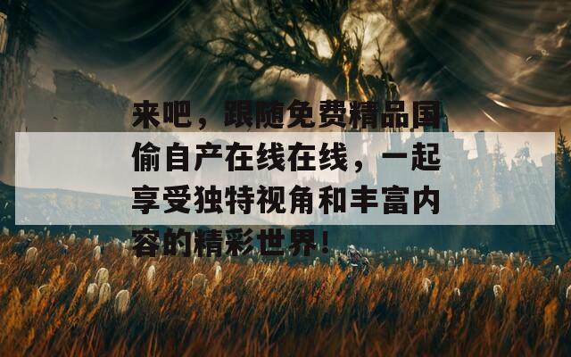 来吧，跟随免费精品国偷自产在线在线，一起享受独特视角和丰富内容的精彩世界！