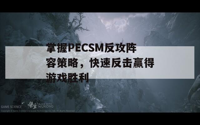 掌握PECSM反攻阵容策略，快速反击赢得游戏胜利