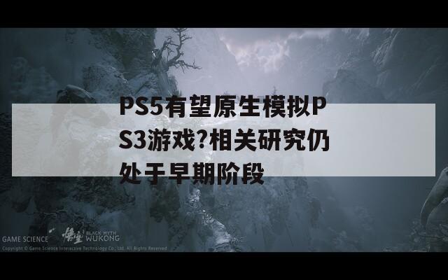 PS5有望原生模拟PS3游戏?相关研究仍处于早期阶段