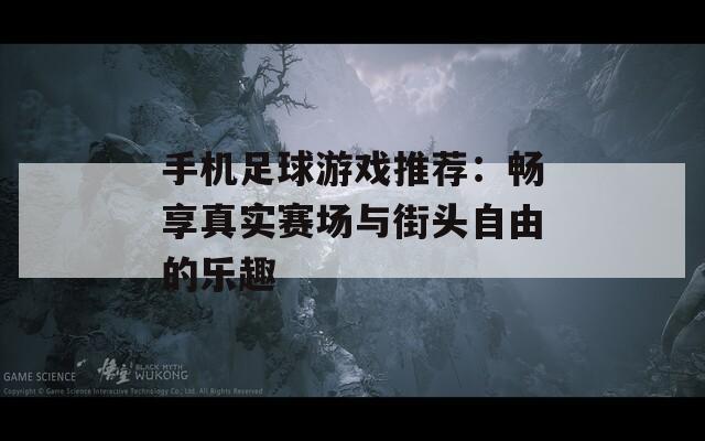 手机足球游戏推荐：畅享真实赛场与街头自由的乐趣