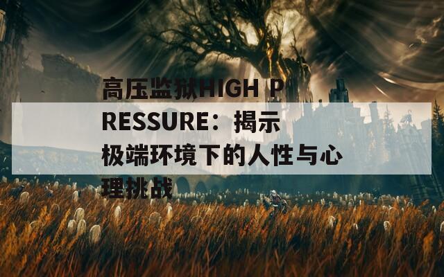 高压监狱HIGH PRESSURE：揭示极端环境下的人性与心理挑战