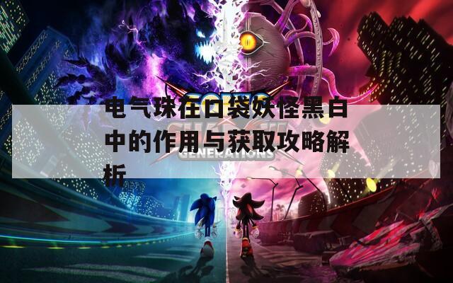 电气珠在口袋妖怪黑白中的作用与获取攻略解析