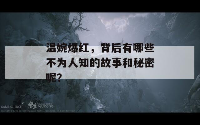 温婉爆红，背后有哪些不为人知的故事和秘密呢？