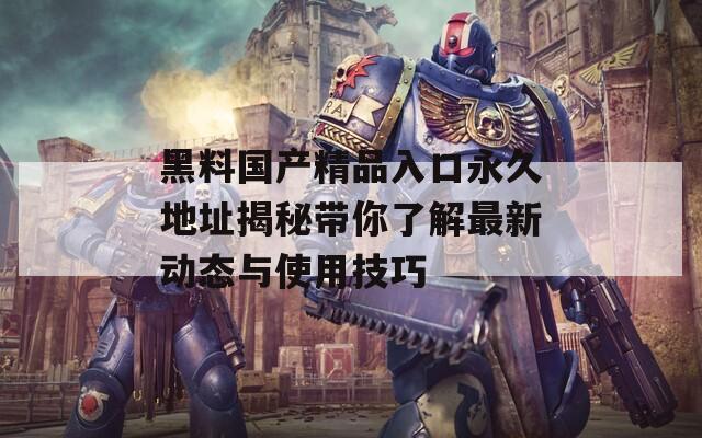 黑料国产精品入口永久地址揭秘带你了解最新动态与使用技巧