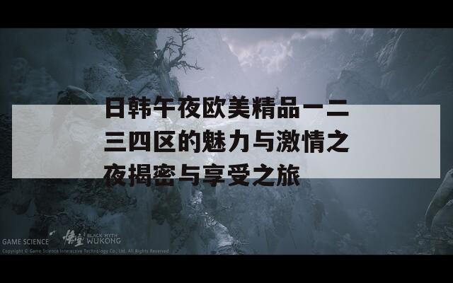 日韩午夜欧美精品一二三四区的魅力与激情之夜揭密与享受之旅