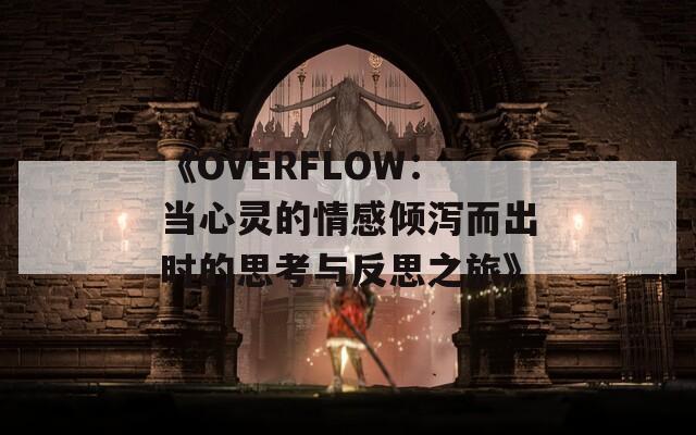 《OVERFLOW：当心灵的情感倾泻而出时的思考与反思之旅》