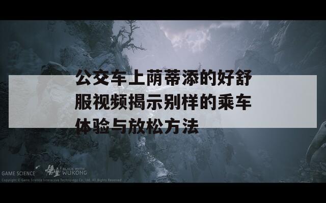 公交车上荫蒂添的好舒服视频揭示别样的乘车体验与放松方法