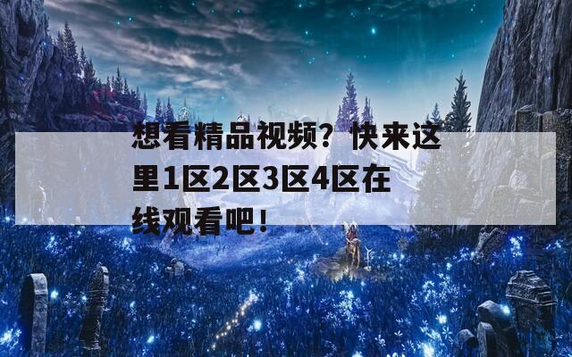想看精品视频？快来这里1区2区3区4区在线观看吧！