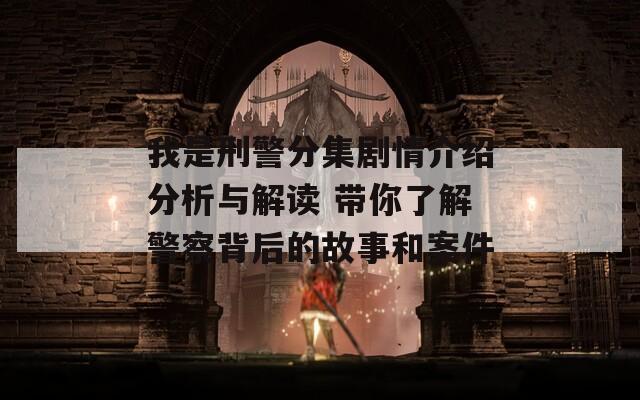 我是刑警分集剧情介绍分析与解读 带你了解警察背后的故事和案件