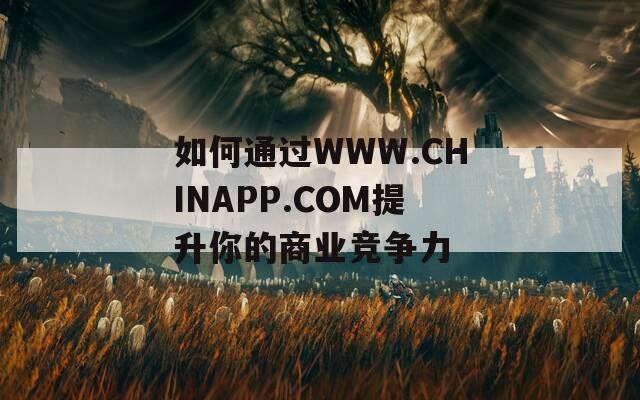 如何通过WWW.CHINAPP.COM提升你的商业竞争力