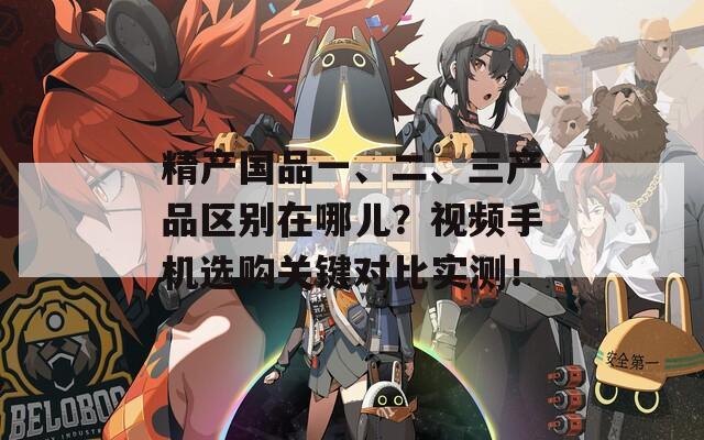 精产国品一、二、三产品区别在哪儿？视频手机选购关键对比实测！
