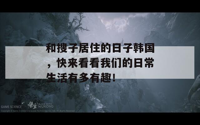 和搜子居住的日子韩国，快来看看我们的日常生活有多有趣！