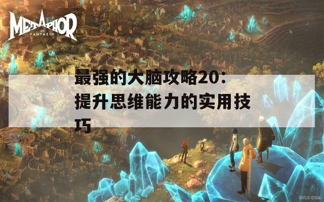 最强的大脑攻略20：提升思维能力的实用技巧