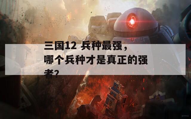 三国12 兵种最强，哪个兵种才是真正的强者？