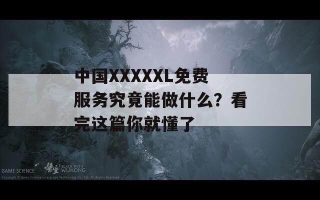 中国XXXXXL免费服务究竟能做什么？看完这篇你就懂了