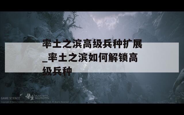 率土之滨高级兵种扩展_率土之滨如何解锁高级兵种