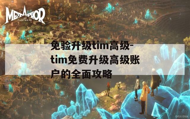 免验升级tim高级-tim免费升级高级账户的全面攻略